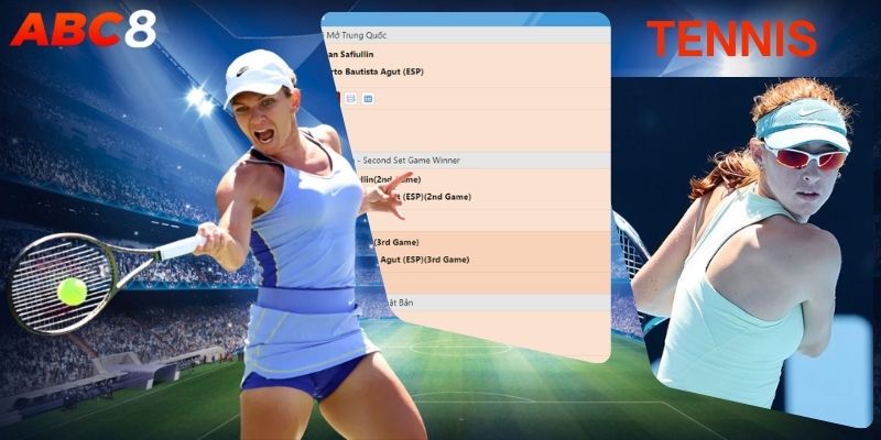 ABC8 cập nhật liên tục hàng chục loại kèo Tennis cho khách hàng