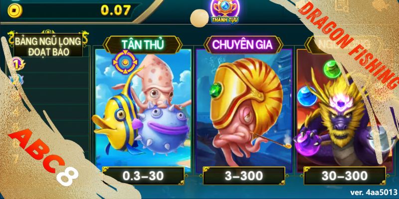 Giới thiệu 3 phòng cược trong game Bắn cá Ngũ Long